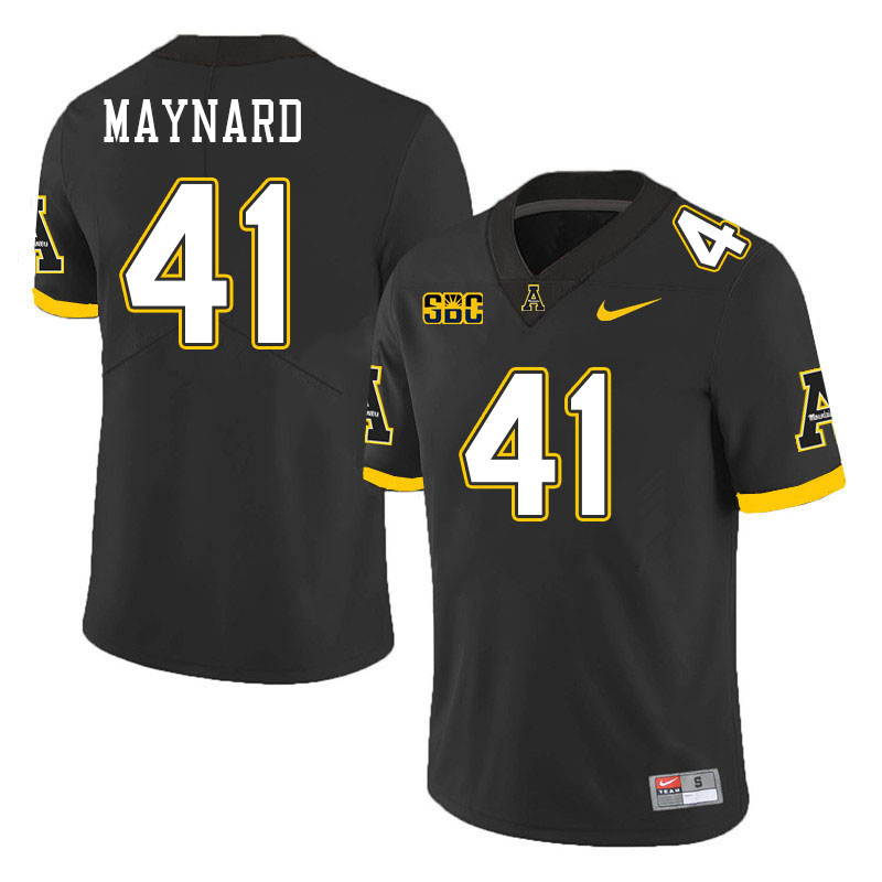 Men #41 Conner Maynard Appalachian State Mountaineers College Football Jerseys Stitched Sale-Black - Click Image to Close